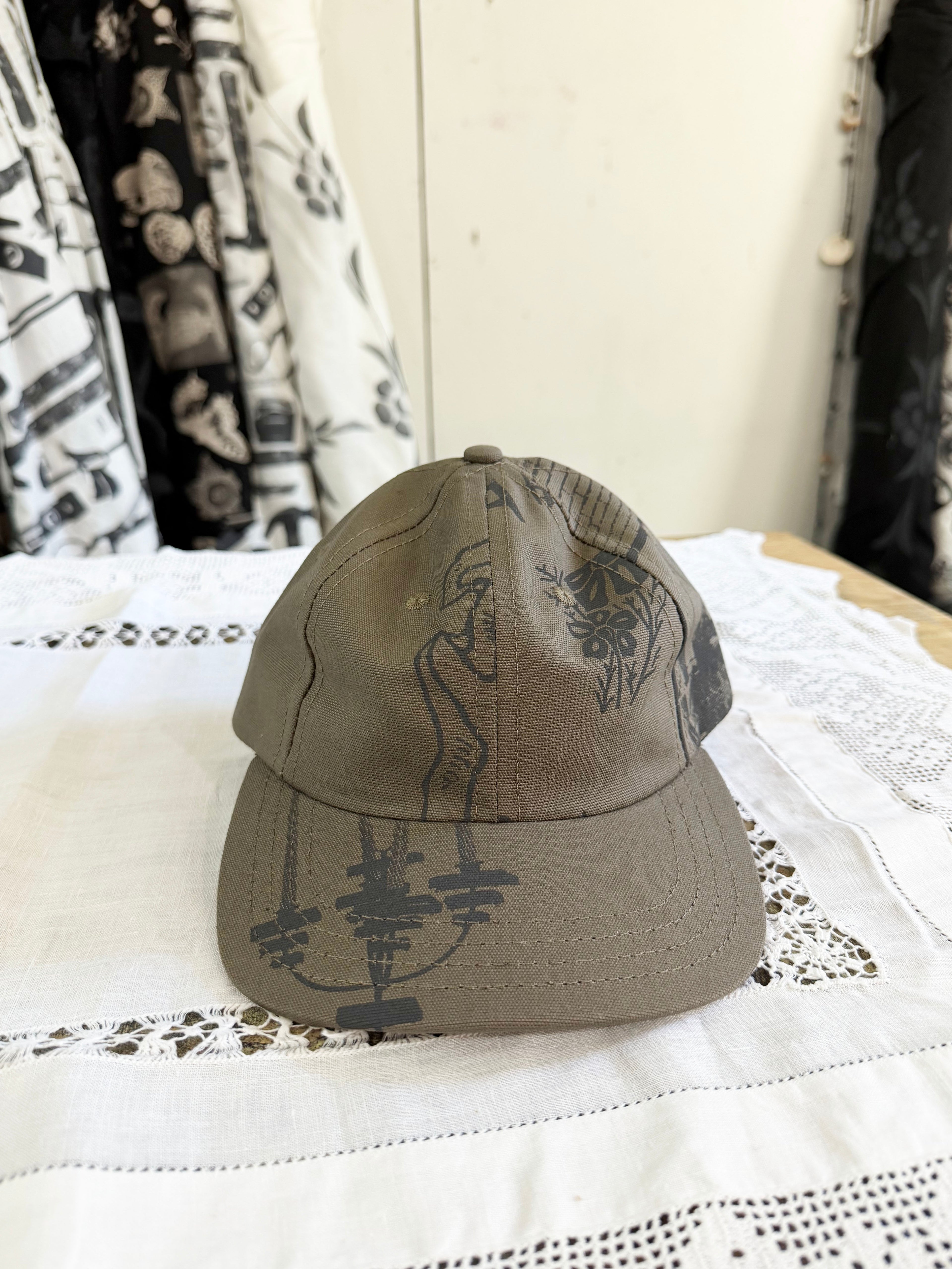 Grey Canvas Romance Cap