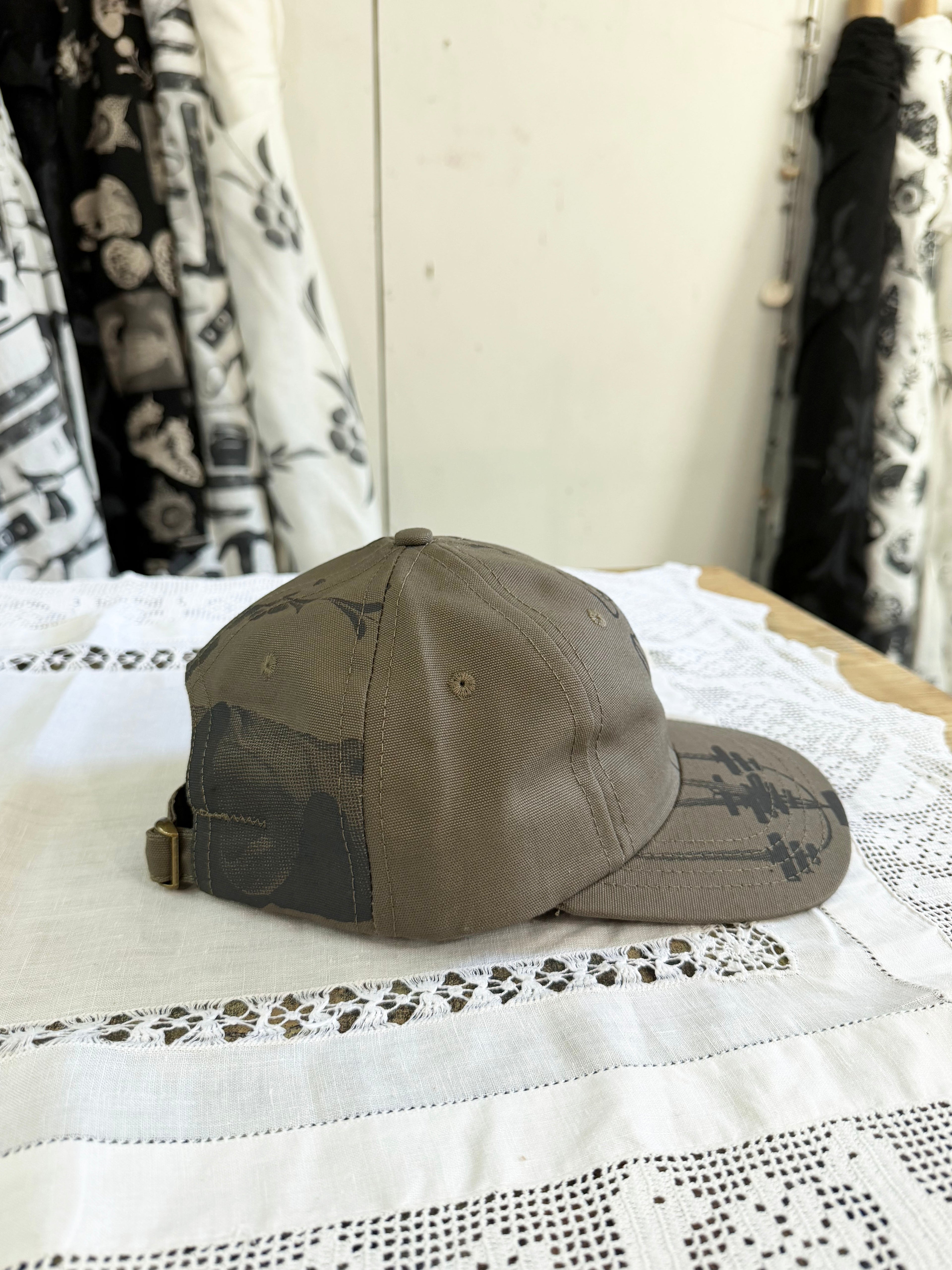 Grey Canvas Romance Cap