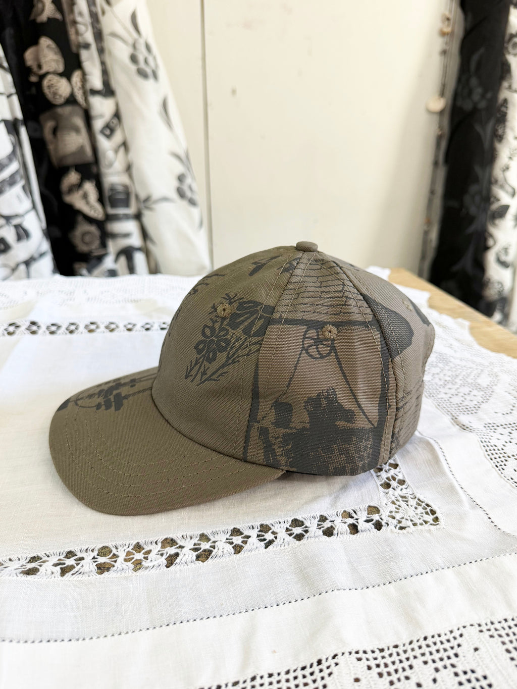 Grey Canvas Romance Cap